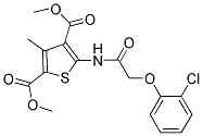 DIMETHYL 5-{[(2-CHLOROPHENOXY)ACETYL]AMINO}-3-METHYLTHIOPHENE-2,4-DICARBOXYLATE Struktur