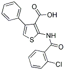 2-[(2-CHLOROBENZOYL)AMINO]-4-PHENYLTHIOPHENE-3-CARBOXYLIC ACID Struktur