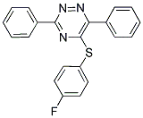 3,6-DIPHENYL-1,2,4-TRIAZIN-5-YL 4-FLUOROPHENYL SULFIDE Struktur