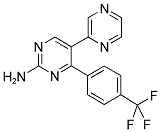 5-(PYRAZIN-2-YL)-4-[4-(TRIFLUOROMETHYL)PHENYL]-2-PYRIMIDINAMINE Struktur