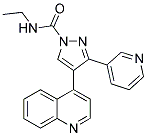 N-ETHYL-3-(PYRIDIN-3-YL)-4-(QUINOLIN-4-YL)-(1H)-PYRAZOLE-1-CARBOXAMIDE Struktur