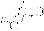 2,4-DIOXO-3-METHYL-6-PHENYLTHIO-1,2,3,4-TETRAHYDRO-1-(3-(TRIFLUOROMETHYL)BENZYL)PYRIMIDINE Struktur