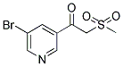 1-(5-BROMOPYRIDIN-3-YL)-2-(METHYLSULFONYL)ETHANONE Struktur