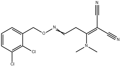 2-[3-([(2,3-DICHLOROBENZYL)OXY]IMINO)-1-(DIMETHYLAMINO)PROPYLIDENE]MALONONITRILE Struktur