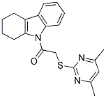 9-{[(4,6-DIMETHYLPYRIMIDIN-2-YL)THIO]ACETYL}-2,3,4,9-TETRAHYDRO-1H-CARBAZOLE Struktur