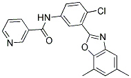 N-[4-CHLORO-3-(5,7-DIMETHYL-1,3-BENZOXAZOL-2-YL)PHENYL]NICOTINAMIDE Struktur