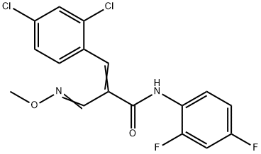 3-(2,4-DICHLOROPHENYL)-N-(2,4-DIFLUOROPHENYL)-2-[(METHOXYIMINO)METHYL]ACRYLAMIDE Struktur