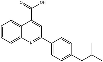 2-(4-ISOBUTYL-PHENYL)-QUINOLINE-4-CARBOXYLIC ACID Struktur