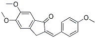 5,6-DIMETHOXY-2-((4-METHOXYPHENYL)METHYLENE)INDAN-1-ONE Struktur