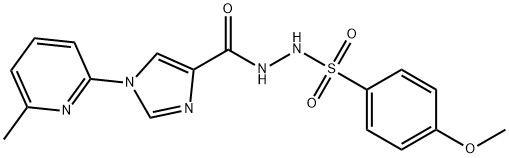 4-METHOXY-N'-([1-(6-METHYL-2-PYRIDINYL)-1H-IMIDAZOL-4-YL]CARBONYL)BENZENESULFONOHYDRAZIDE Struktur