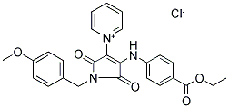 1-[4-[4-(ETHOXYCARBONYL)ANILINO]-1-(4-METHOXYBENZYL)-2,5-DIOXO-2,5-DIHYDRO-1H-PYRROL-3-YL]PYRIDINIUM CHLORIDE Struktur