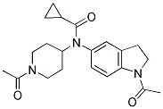 N-(1-ACETYL-2,3-DIHYDRO-(1H)-INDOL-5-YL)-N-(1-ACETYLPIPERIDIN-4-YL)CYCLOPROPANECARBOXAMIDE