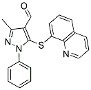 3-METHYL-1-PHENYL-5-(QUINOLIN-8-YLSULFANYL)-1H-PYRAZOLE-4-CARBALDEHYDE Struktur