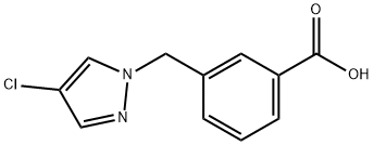 3-(4-CHLORO-PYRAZOL-1-YLMETHYL)-BENZOIC ACID Struktur