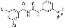 N-(2,6-DICHLOROISONICOTINOYL)-N'-[3-(TRIFLUOROMETHYL)PHENYL]THIOUREA Struktur