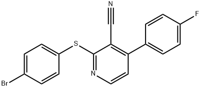 2-[(4-BROMOPHENYL)SULFANYL]-4-(4-FLUOROPHENYL)NICOTINONITRILE Struktur