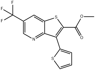 METHYL 3-(2-THIENYL)-6-(TRIFLUOROMETHYL)THIENO[3,2-B]PYRIDINE-2-CARBOXYLATE Struktur