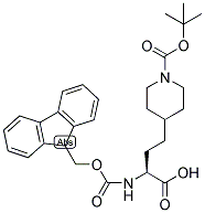 (S)-A-FMOC-G-BOC-4-HOMO-PIPERIDYLALANINE Struktur