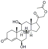 4-PREGNEN-6-BETA, 11-BETA, 21-TRIOL-3,20-DIONE 21-ACETATE Struktur