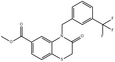 METHYL 3-OXO-4-[3-(TRIFLUOROMETHYL)BENZYL]-3,4-DIHYDRO-2H-1,4-BENZOTHIAZINE-6-CARBOXYLATE Struktur