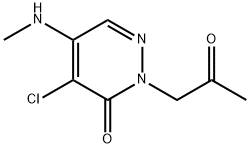 4-CHLORO-5-(METHYLAMINO)-2-(2-OXOPROPYL)-3(2H)-PYRIDAZINONE Struktur