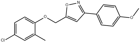 4-(5-[(4-CHLORO-2-METHYLPHENOXY)METHYL]-3-ISOXAZOLYL)PHENYL METHYL ETHER Struktur