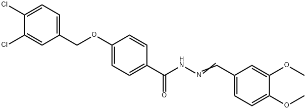 4-[(3,4-DICHLOROBENZYL)OXY]-N'-[(Z)-(3,4-DIMETHOXYPHENYL)METHYLIDENE]BENZENECARBOHYDRAZIDE Struktur