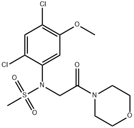 N-(2,4-DICHLORO-5-METHOXYPHENYL)-N-(2-MORPHOLINO-2-OXOETHYL)METHANESULFONAMIDE Struktur