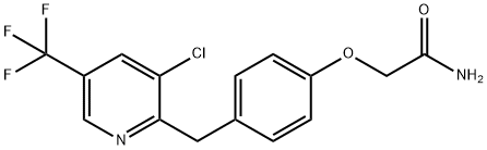 2-(4-([3-CHLORO-5-(TRIFLUOROMETHYL)-2-PYRIDINYL]METHYL)PHENOXY)ACETAMIDE Struktur