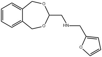 (5,9-DIHYDRO-6,8-DIOXA-BENZOCYCLOHEPTEN-7-YLMETHYL)-FURAN-2-YLMETHYL-AMINE Struktur