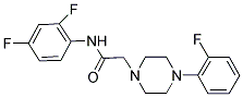 N-(2,4-DIFLUOROPHENYL)-2-(4-(2-FLUOROPHENYL)PIPERAZINYL)ETHANAMIDE Struktur