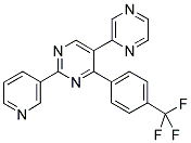 5-(PYRAZIN-2-YL)-2-(PYRIDIN-3-YL)-4-[4-(TRIFLUOROMETHYL)PHENYL]PYRIMIDINE Struktur