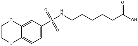 6-(2,3-DIHYDRO-BENZO[1,4]DIOXINE-6-SULFONYLAMINO)-HEXANOIC ACID Struktur