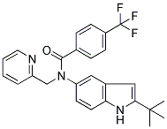 N-(2-TERT-BUTYL-(1H)-INDOL-5-YL)-N-(2-PYRIDINYLMETHYL)-4-(TRIFLUOROMETHYL)BENZAMIDE Struktur