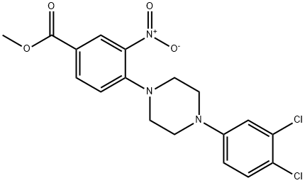 METHYL 4-[4-(3,4-DICHLOROPHENYL)PIPERAZINO]-3-NITROBENZENECARBOXYLATE Struktur