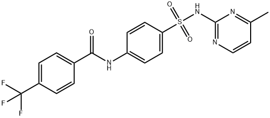 N-(4-(((4-METHYLPYRIMIDIN-2-YL)AMINO)SULFONYL)PHENYL)(4-(TRIFLUOROMETHYL)PHENYL)FORMAMIDE Struktur