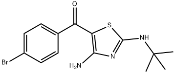 [4-AMINO-2-(TERT-BUTYLAMINO)-1,3-THIAZOL-5-YL](4-BROMOPHENYL)METHANONE Struktur