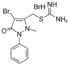 ((4-BROMO-2-METHYL-5-OXO-1-PHENYL(3-PYRAZOLIN-3-YL))METHYL)THIOCARBOXAMIDINE, HYDROBROMIDE Struktur