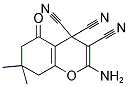 2-AMINO-7,7-DIMETHYL-5-OXO-5,6,7,8-TETRAHYDRO-4H-CHROMENE-3,4,4-TRICARBONITRILE Struktur