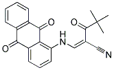 2-(2,2-DIMETHYLPROPANOYL)-3-((9,10-DIOXOANTHRYL)AMINO)PROP-2-ENENITRILE Struktur