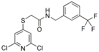 2-[(2,6-DICHLOROPYRIDIN-4-YL)THIO]-N-[3-(TRIFLUOROMETHYL)BENZYL]ACETAMIDE Struktur