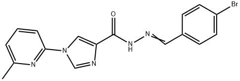 N'-[(Z)-(4-BROMOPHENYL)METHYLIDENE]-1-(6-METHYL-2-PYRIDINYL)-1H-IMIDAZOLE-4-CARBOHYDRAZIDE Struktur