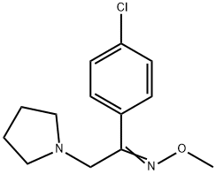 1-(4-CHLOROPHENYL)-2-(1-PYRROLIDINYL)-1-ETHANONE O-METHYLOXIME Struktur