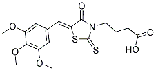 4-[4-OXO-2-THIOXO-5-(3,4,5-TRIMETHOXY-BENZYLIDENE)-THIAZOLIDIN-3-YL]-BUTYRIC ACID Struktur