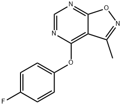 4-(4-FLUOROPHENOXY)-3-METHYLISOXAZOLO[5,4-D]PYRIMIDINE Struktur