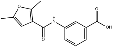 3-[(2,5-DIMETHYL-FURAN-3-CARBONYL)-AMINO]-BENZOIC ACID Struktur