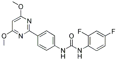 N-(2,4-DIFLUOROPHENYL)-N'-[4-(4,6-DIMETHOXYPYRIMIDIN-2-YL)PHENYL]UREA Struktur