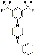 1-BENZYL-4-(3,5-BIS(TRIFLUOROMETHYL)PHENYL)PIPERAZINE Struktur