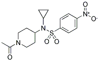 N-(1-ACETYLPIPERIDIN-4-YL)-N-CYCLOPROPYL-4-NITROBENZENESULPHONAMIDE Struktur