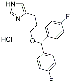 3-(1H-IMIDAZOL-4-YL)PROPYL DI(P-FLUOROPHENYL)METHYL ETHER HYDROCHLORIDE Struktur